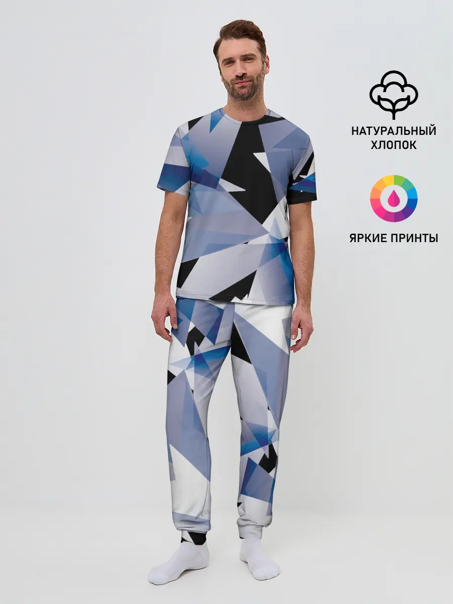 Мужская пижама с брюками / Broken glass