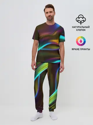 Мужская пижама с брюками / Градиент