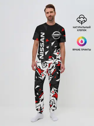 Мужская пижама с брюками / NISSAN / НИССАН / ОСКОЛКИ