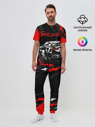 Мужская пижама с брюками / NISSAN GT-R / GODZILLA