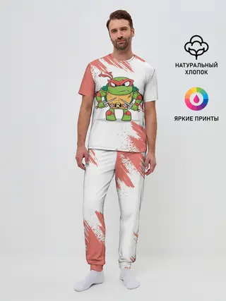 Мужская пижама с брюками / ЧЕРЕПАШКИ НИНДЗЯ - РАФАЭЛЬ