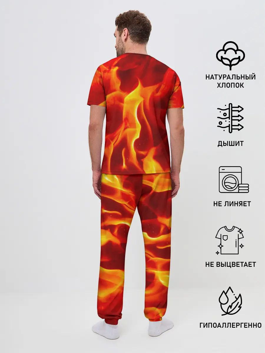 Мужская пижама с брюками / The devil is on fire