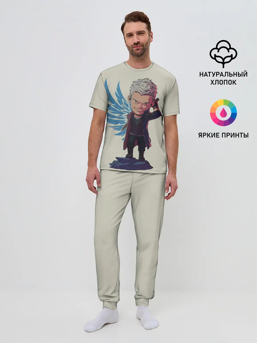 Мужская пижама с брюками / Nero Big head