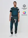 Мужская пижама с брюками / 3D luxury sport style Золото