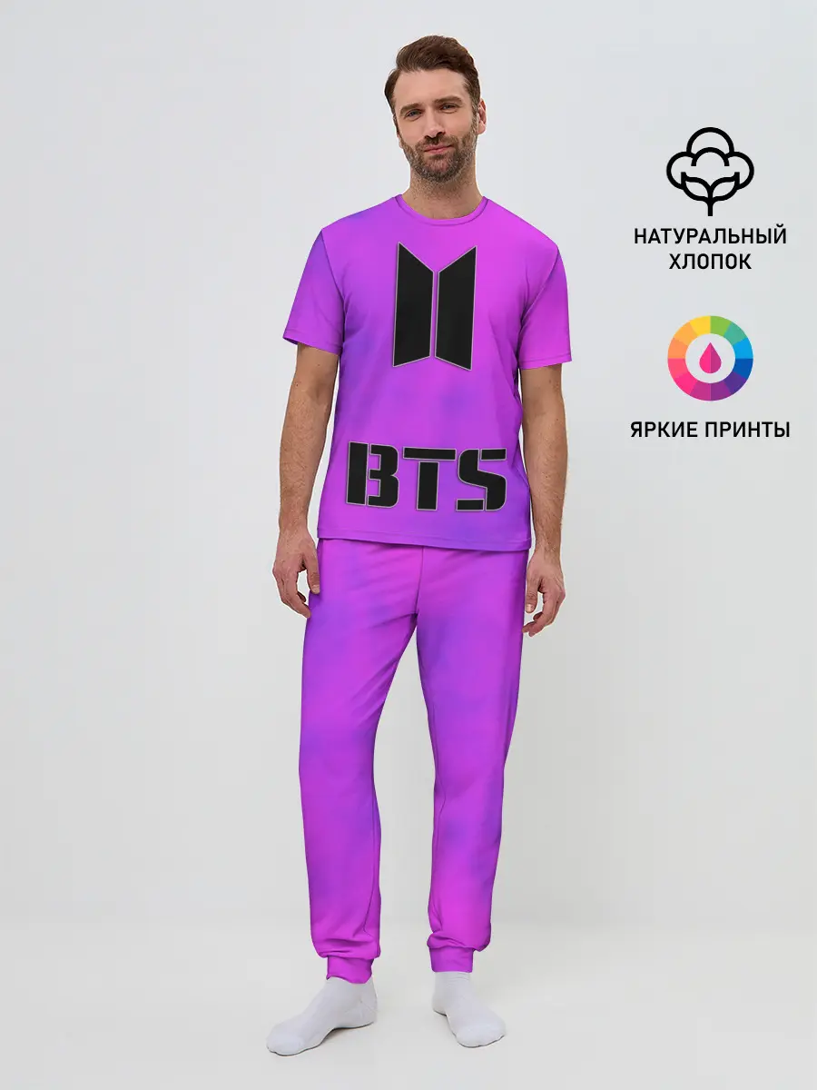 Мужская пижама с брюками / BTS ЮЖНОКОРЕЙСКИЙ БОЙБЕНД