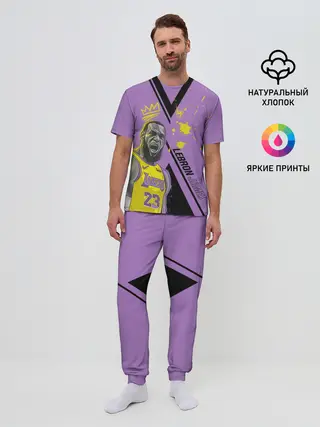 Мужская пижама с брюками / леброн джеймс