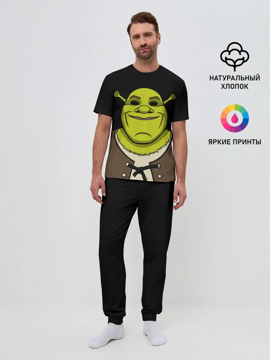 Мужская пижама с брюками / Шрэк
