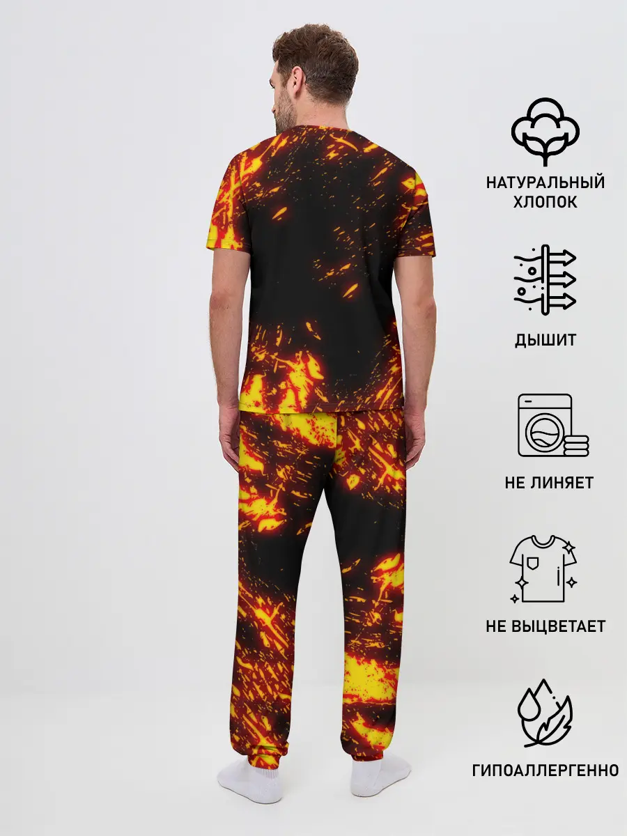 Мужская пижама с брюками / Geometry Dash | Demon