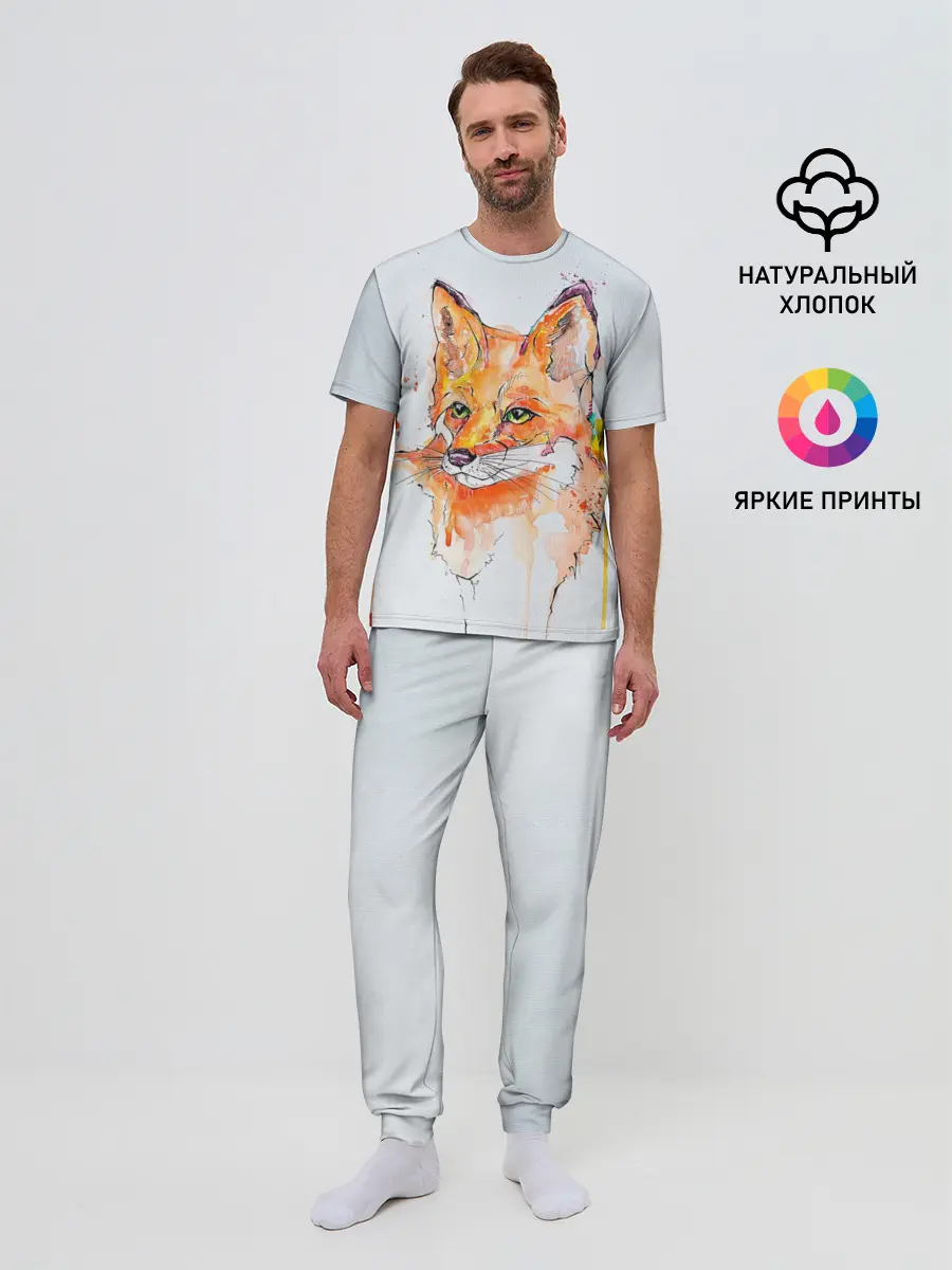 Мужская пижама с брюками / Лисёнок