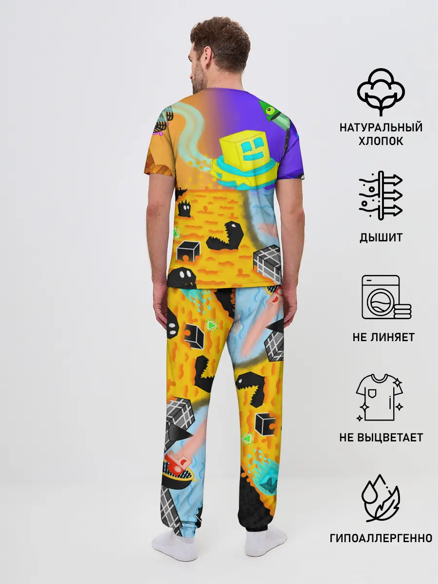 Мужская пижама с брюками / Geometry Dash | RobTop