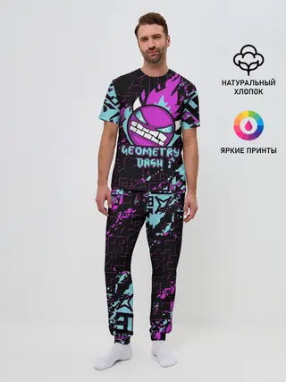 Мужская пижама с брюками / Geometry Dash