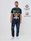 Мужская пижама с брюками / ONE PIECE / ВАН ПИС / ИЕРОГЛИФ