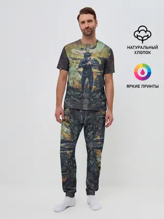 Мужская пижама с брюками / Anime art