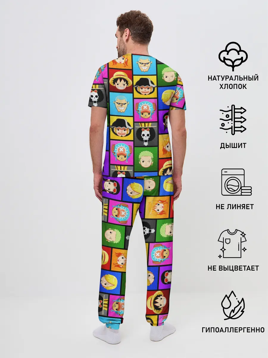Мужская пижама с брюками / ONE PIECE / ВАН ПИС / ГЕРОИ