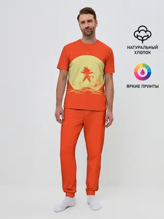 Мужская пижама с брюками / Гоку и луна