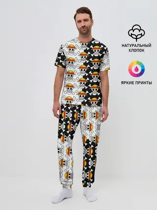 Мужская пижама с брюками / ONE PIECE / ВАН ПИС / УЗОР