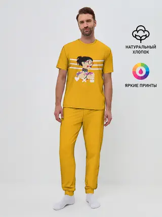 Мужская пижама с брюками / Love, Death and Robots | Lora Glitch