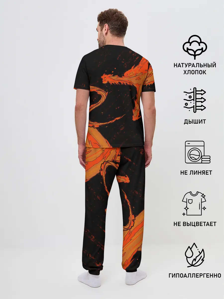 Мужская пижама с брюками / Дыхание Солнца / Demon slayer