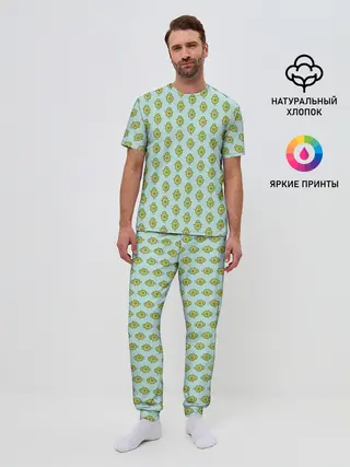 Мужская пижама с брюками / Авокадики