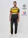 Мужская пижама с брюками / 3D ЗОЛОТЫЕ СОТЫ / БРОНЯ 3Д