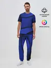 Мужская пижама с брюками / 3D BLUE Вечерний синий цвет