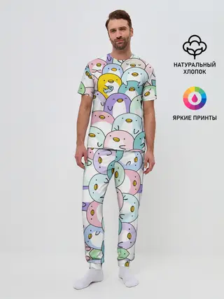 Мужская пижама с брюками / Пингвины