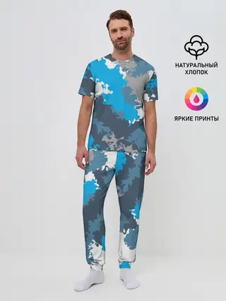Мужская пижама с брюками / Камуфляж