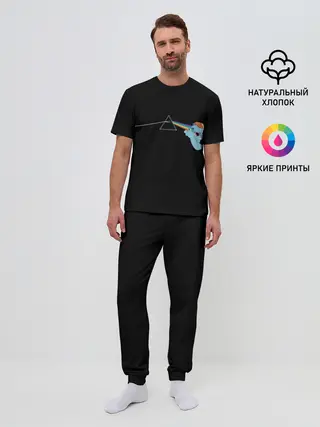 Мужская пижама с брюками / Радуга Дэш х Пинк Флойд