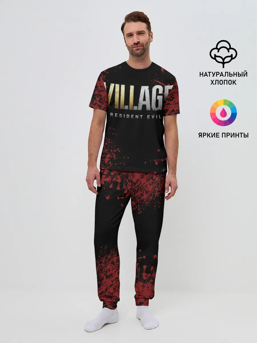 Мужская пижама с брюками / Resident Evil Village логотип