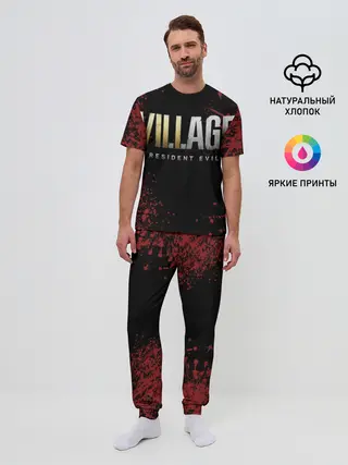 Мужская пижама с брюками / Resident Evil Village логотип