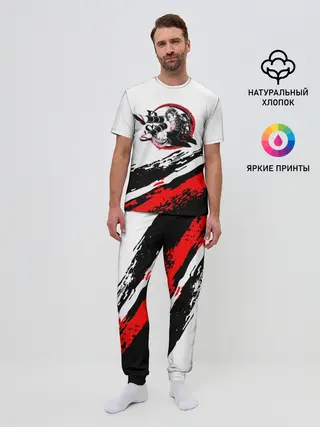 Мужская пижама с брюками / Незуко Камадо | Клинок, рассекающий демонов