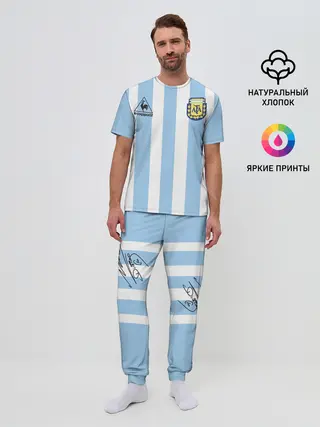 Мужская пижама с брюками / Форма Марадоны с автографом