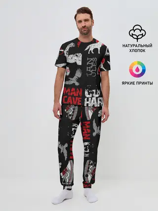Мужская пижама с брюками / ЧТО ТО МОТИВАЦИОННОЕ 3D