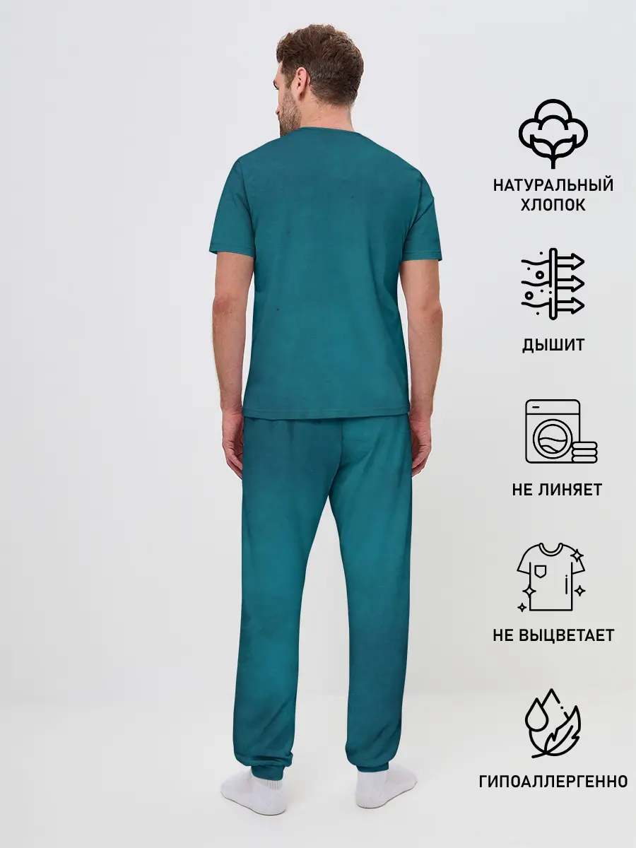 Мужская пижама с брюками / Jin-Woo and skull