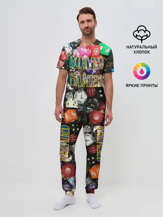 Мужская пижама с брюками / Board Gamer | Настольщик