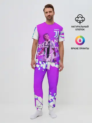 Мужская пижама с брюками / КРИШТИАНУ РОНАЛДУ / НЕОН