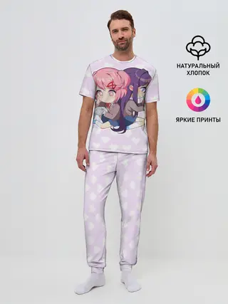 Мужская пижама с брюками / Chibi Natsuki and Yuri