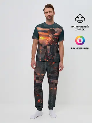 Мужская пижама с брюками / Tartaglia art