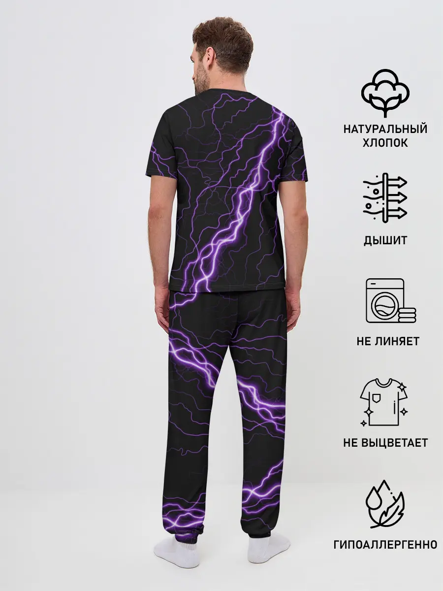 Мужская пижама с брюками / Keqing Genshin Impact / Молния