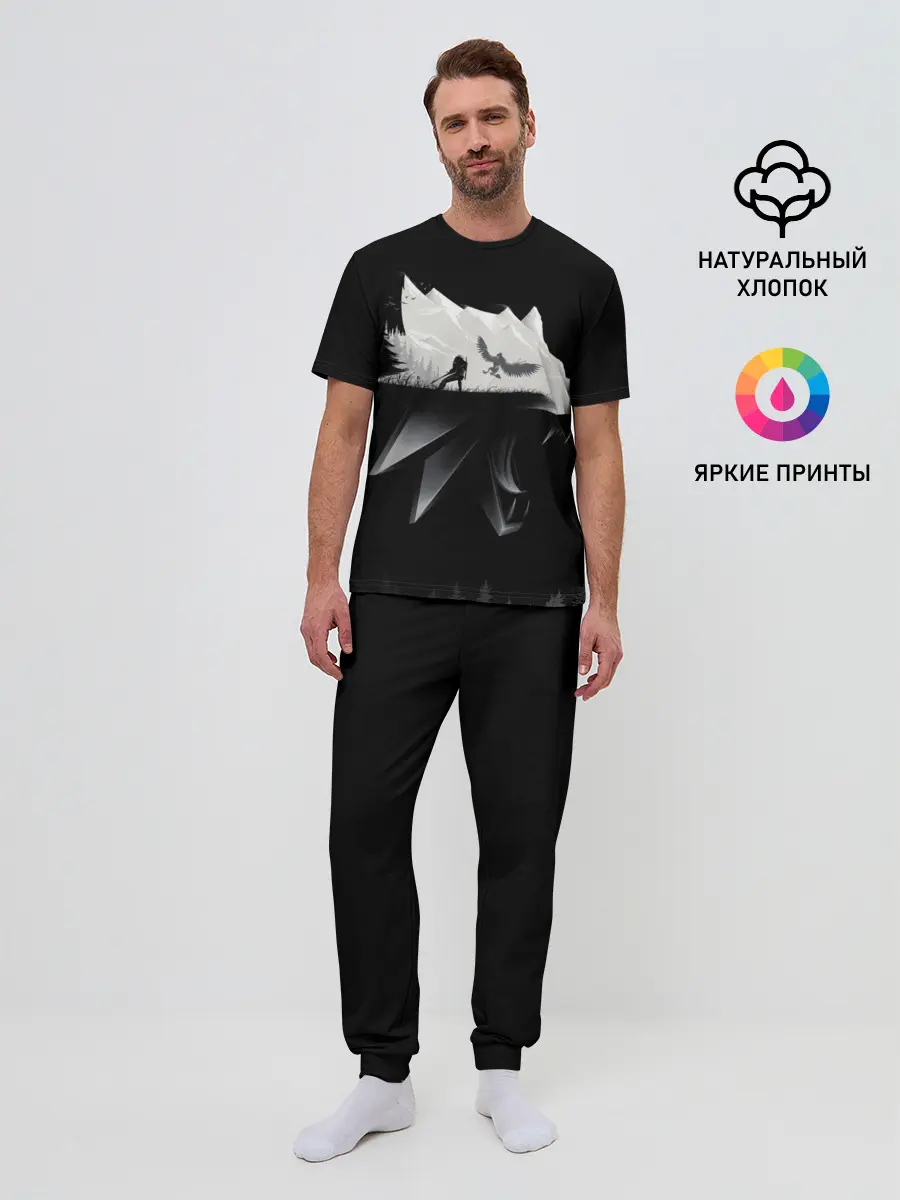 Мужская пижама с брюками / Геральт на охоте