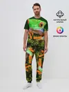 Мужская пижама с брюками / Тропическая лягушка
