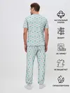 Мужская пижама с брюками / Морской узор