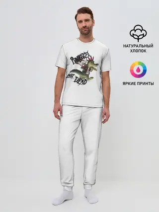 Мужская пижама с брюками / Крокодил панк