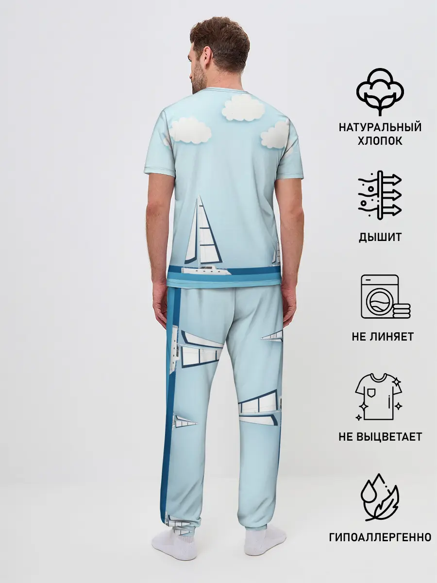 Мужская пижама с брюками / ПАРУСНИКИ | SUMMER