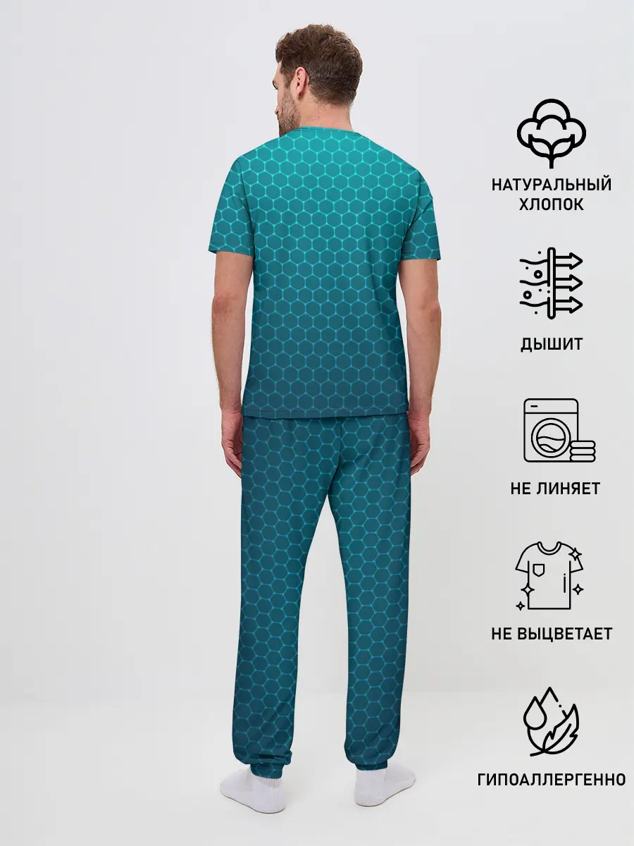 Мужская пижама с брюками / Рыбак