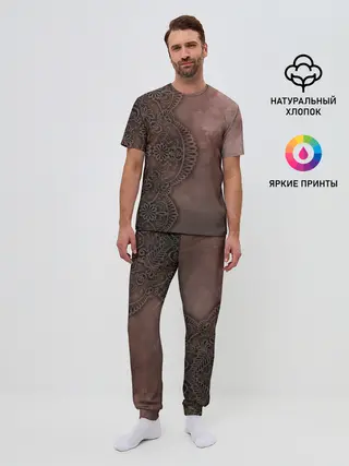 Мужская пижама с брюками / Lace, Pattern