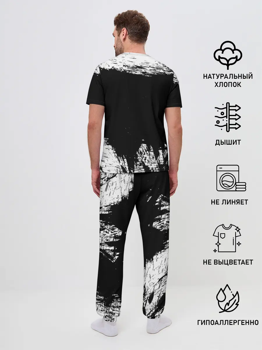 Мужская пижама с брюками / Черный Аста Чёрный клевер