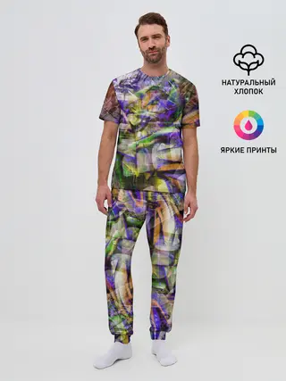 Мужская пижама с брюками / Graffiti Art