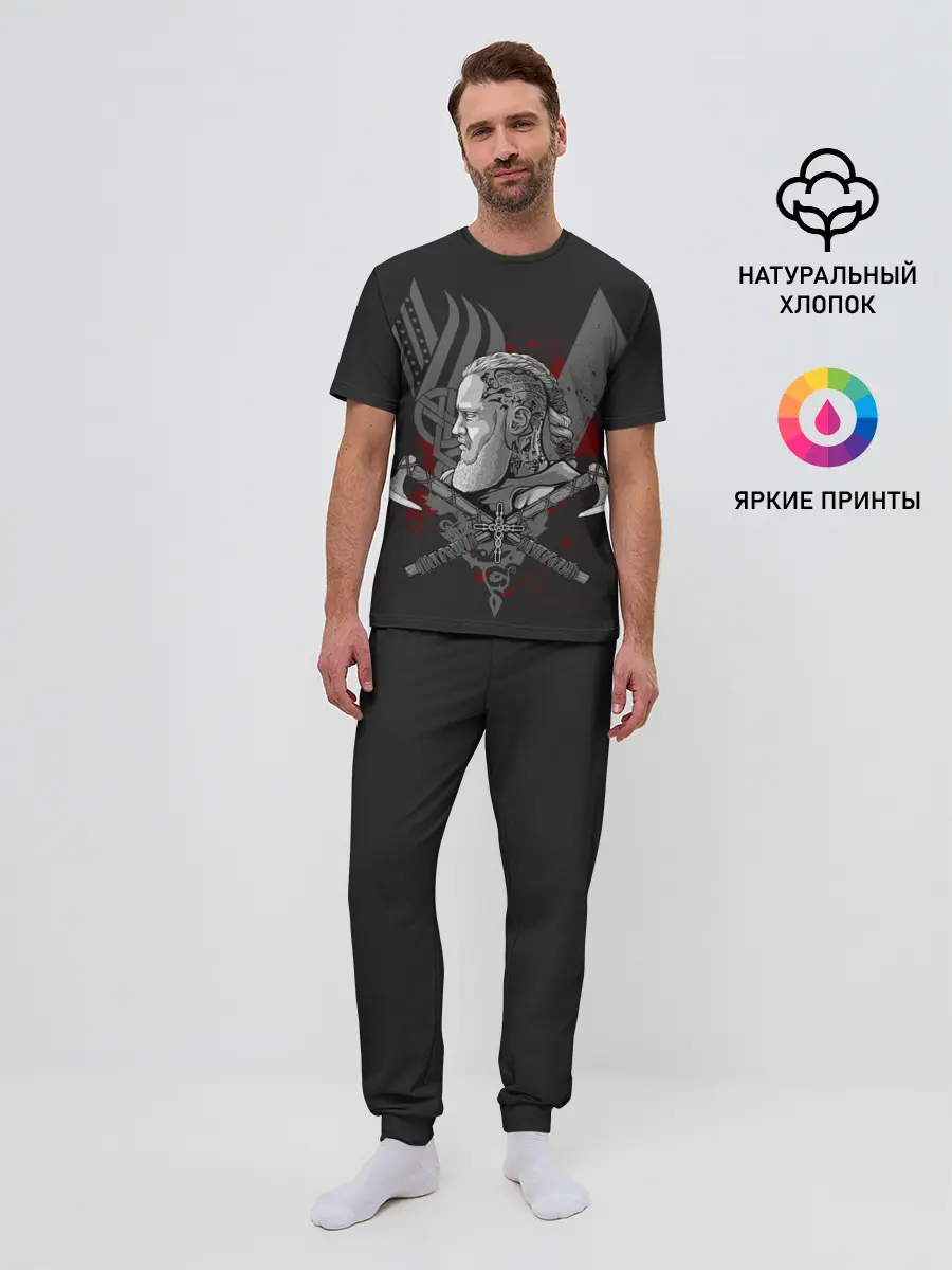 Мужская пижама с брюками / Vikings Art