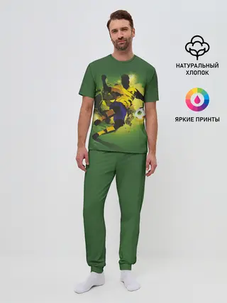 Мужская пижама с брюками / Футбол